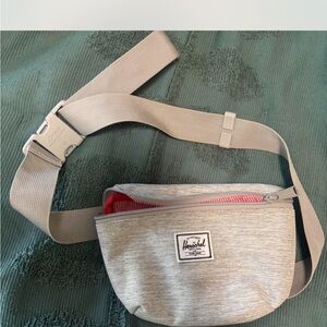 Herschel Gray and Red Crossbody Bag